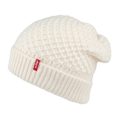 Gorro Beanie Classic tejido de Levi's - Crema