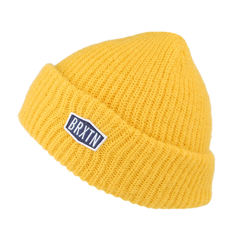 Gorro Beanie Malt Punto Grueso de Brixton - Amarillo