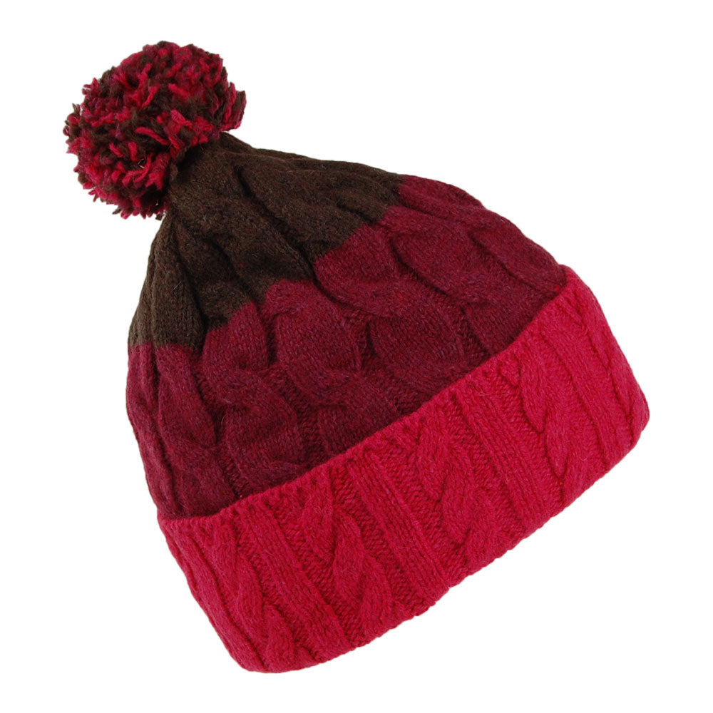 Gorro con pompón de Patagonia - Rosa-Rubí