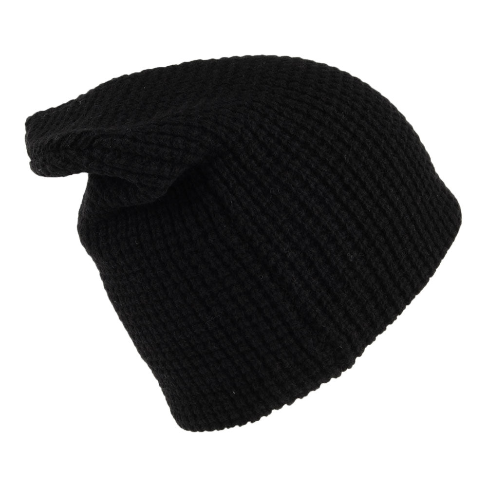 Gorro Beanie Desert Sky holgado de lana reciclada punto gofre de Patagonia - Negro