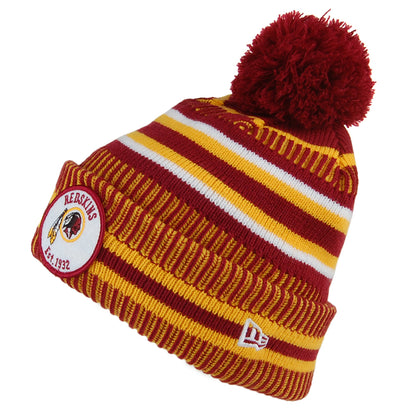 Gorro con pompón NFL On Field Knit Washington Redskins New Era Burdeos