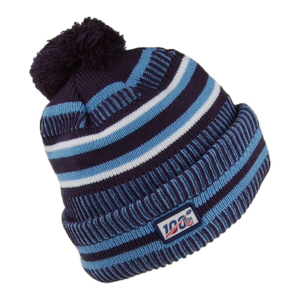 Gorro con pompón NFL On Field Knit Tennessee Titans de New Era - Azul