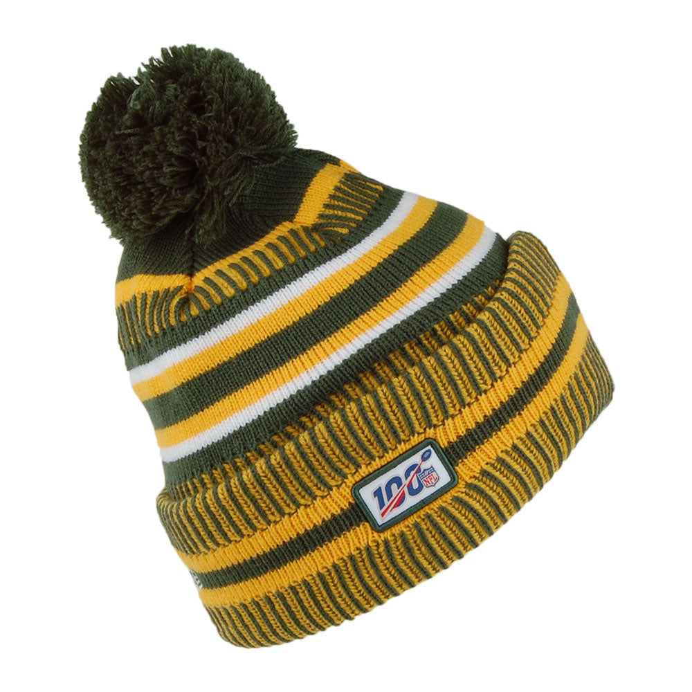 Gorro con pompón NFL On Field Knit Green Bay Packers New Era - Dorado