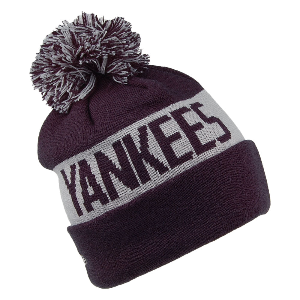 Gorro con pompón MLB Team Tonal Knit New York Yankees de New Era - Azul Marino-Gris