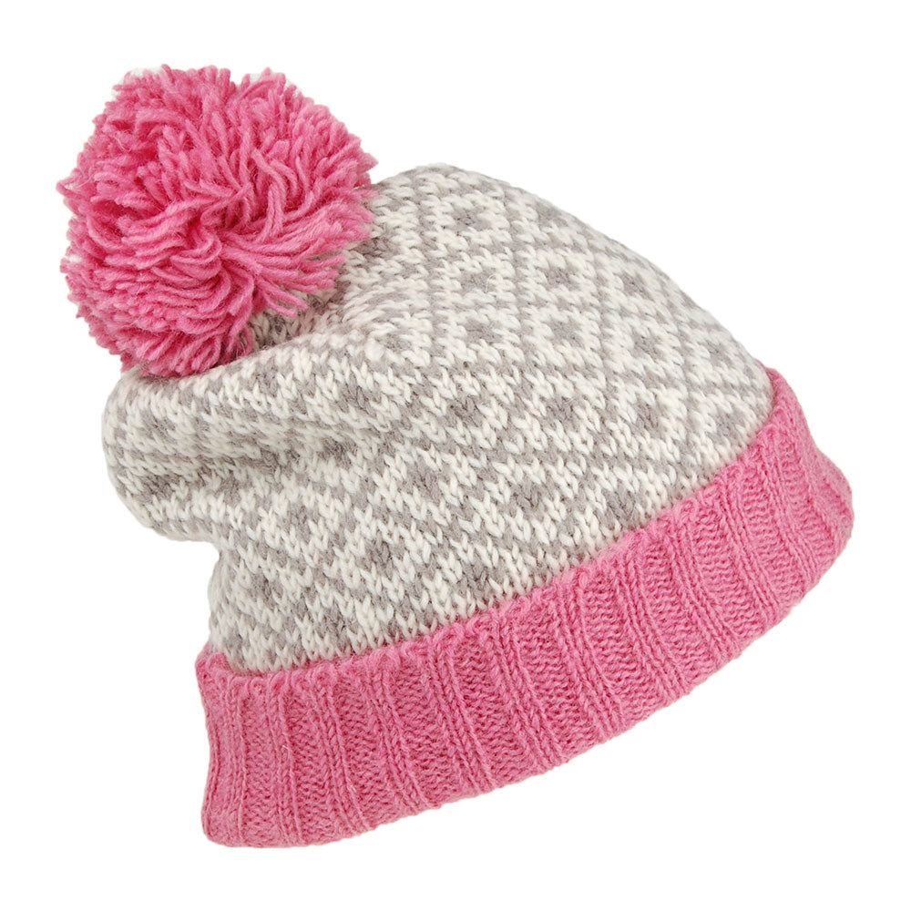 Gorro con pompón Fleur de Lis de Kusan - Rosa