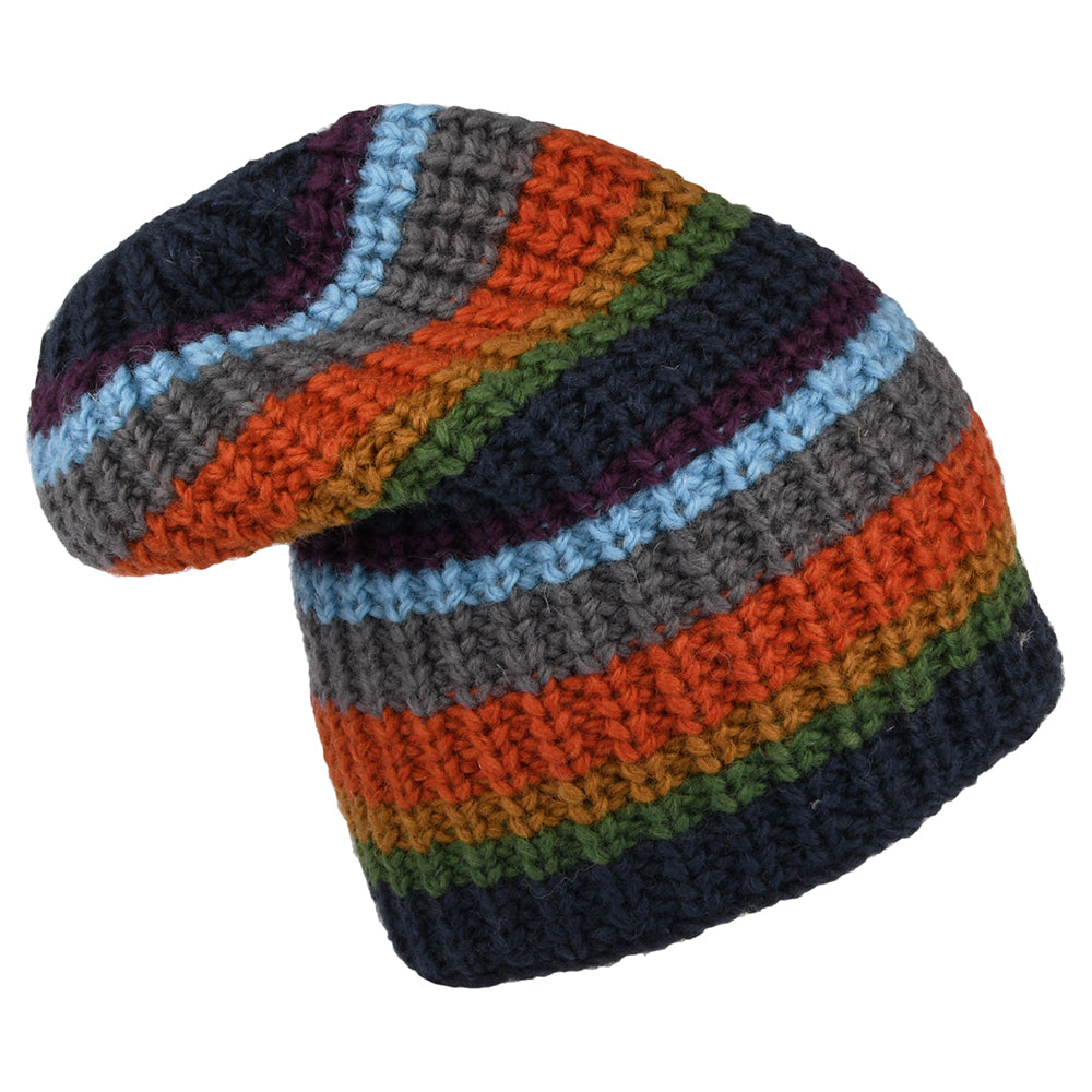 Gorro Beanie Cardi Flexible de Kusan - Azul Marino-Naranja