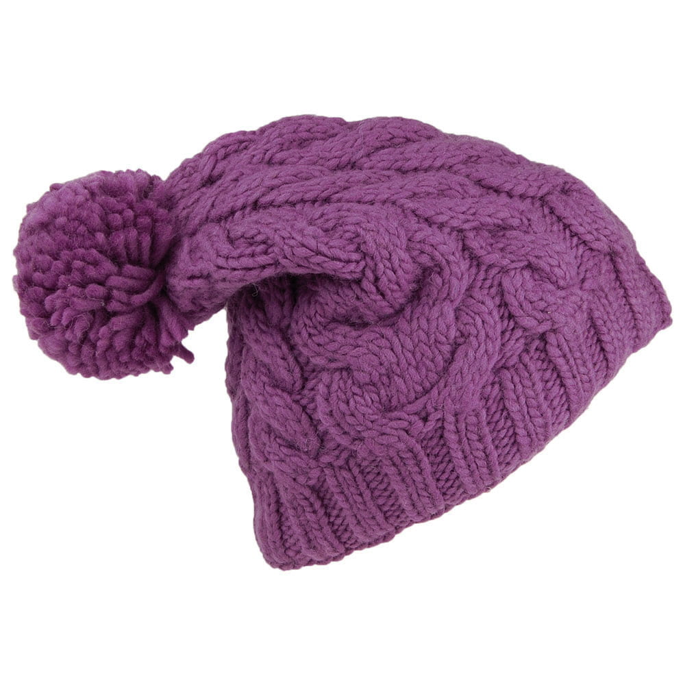 Gorro con pompón Oversized de Kusan - Rosa