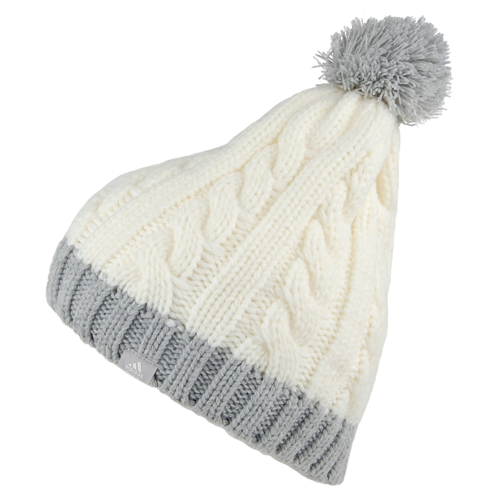 Gorro con Pompón Two Toned de Adidas - Blanco-Gris