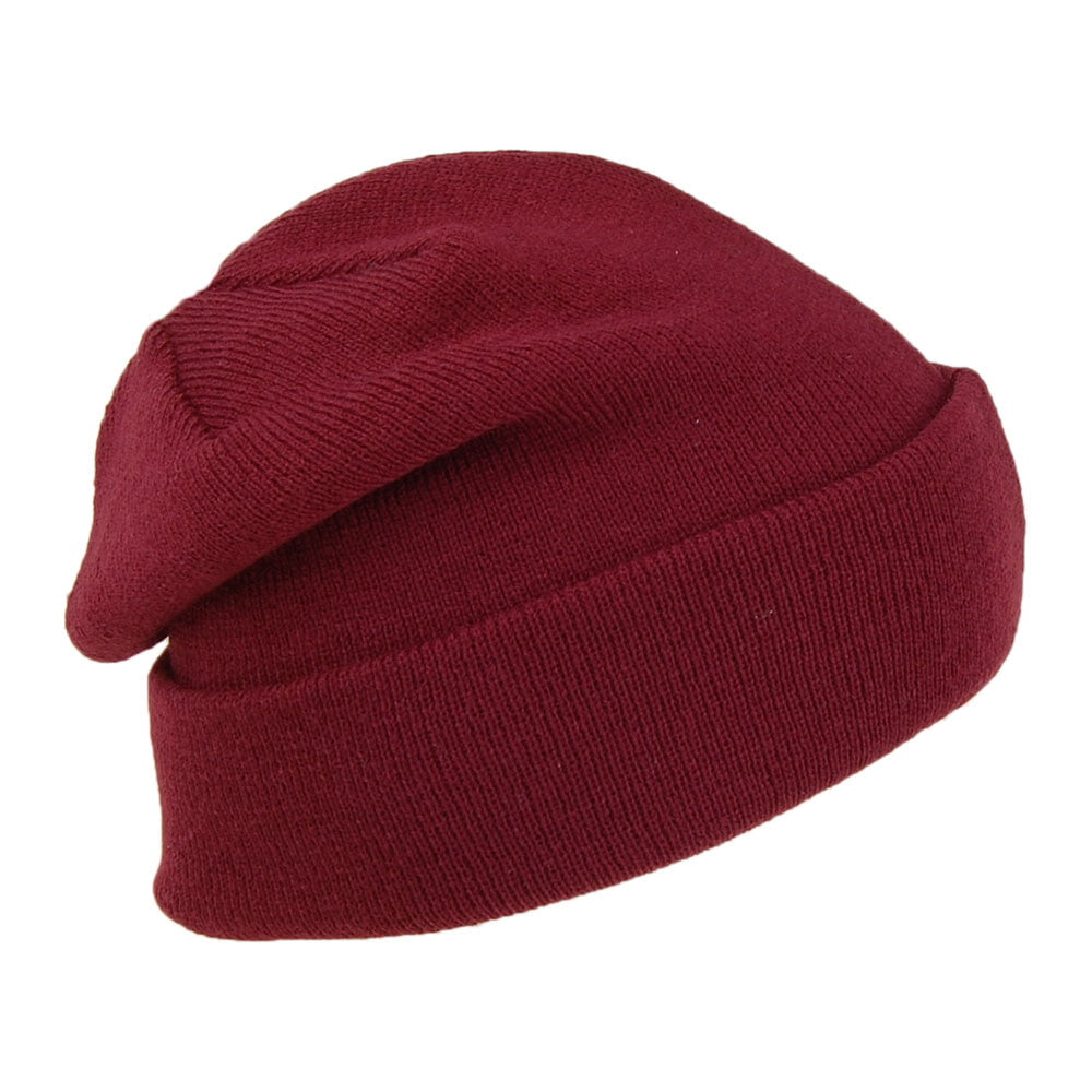 Gorro Beanie Essential Knit con vuelta de New Era - Granate