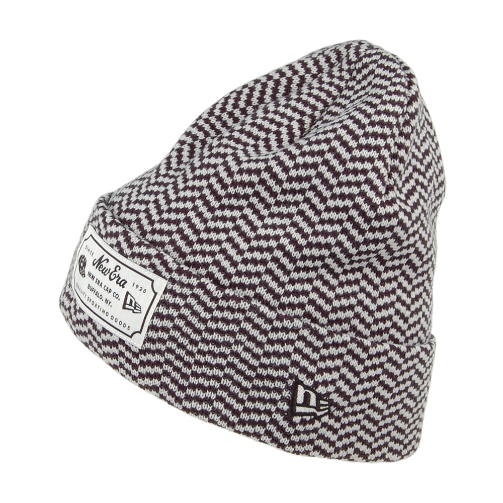 Gorro Beanie Heritage Cuffed de New Era - Azul Marino-Blanco