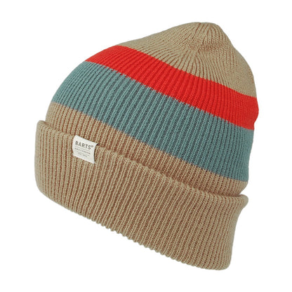 Gorro Beanie Cowie Vuelta Tejida con franjas de Barts - Camel