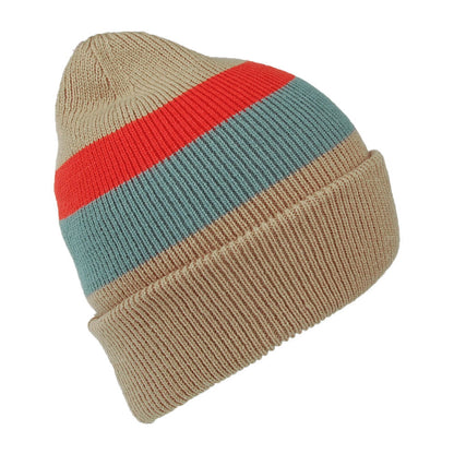 Gorro Beanie Cowie Vuelta Tejida con franjas de Barts - Camel