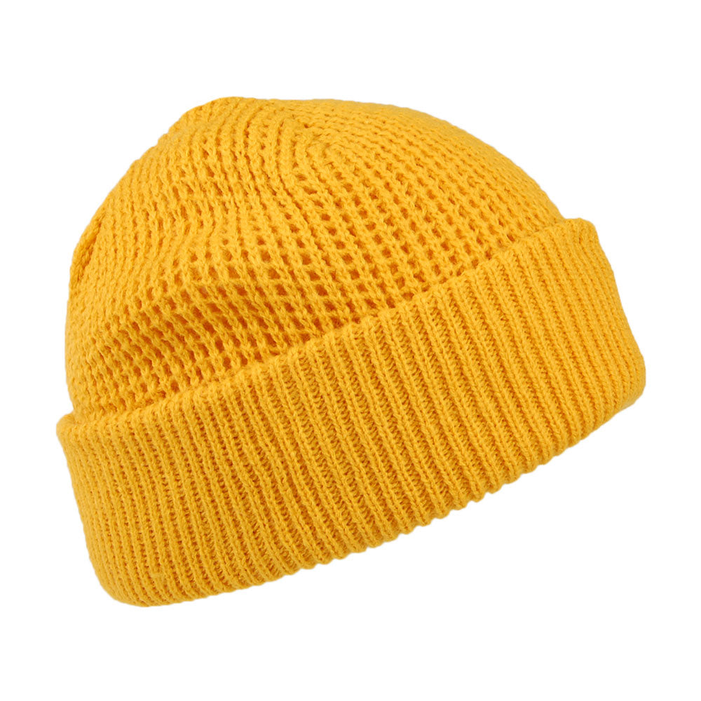 Gorro Beanie Adas con vuelta punto gofre de Barts - Amarillo