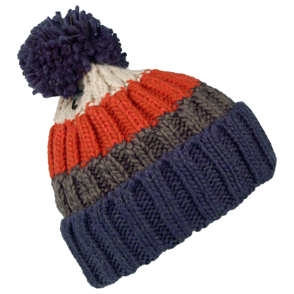 Gorro con pompón Wilhelm de Barts - Azul Marino y Mezcla de tonalidades