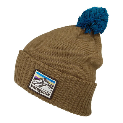 Gorro con pompón Line Logo Powder Town de Patagonia - Marrón