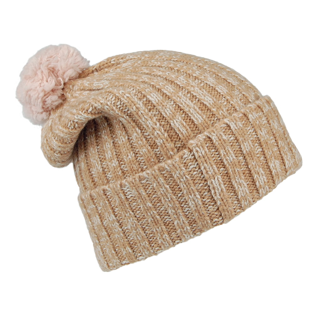 Gorro con pompón Pompón de lana reciclada de Patagonia - Marrón Claro