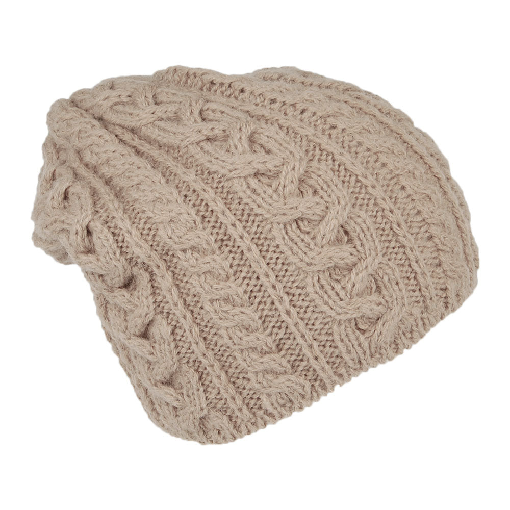 Gorro Beanie Super Soft Slouch Oversized de lana de alpaca de Highland 2000 - Camel