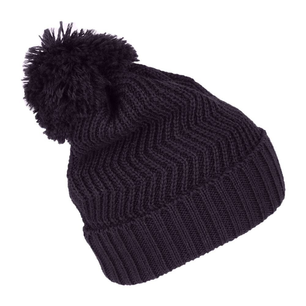 Gorro con pompón Zigzag de Highland 2000 - Azul Marino