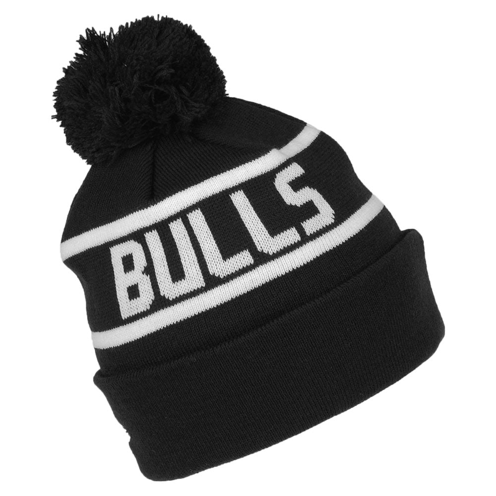 Gorro con pompón con vuelta NBA Team Jake Chicago Bulls de New Era - Negro