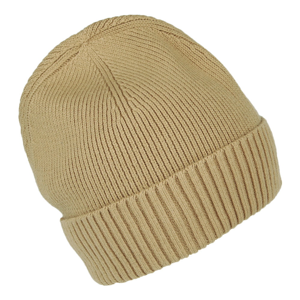 Gorro Beanie Essential Flag de algodón y cachemira de Tommy Hilfiger - Beige Arena