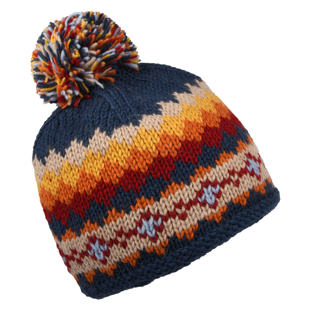 Gorro con pompón Short de Kusan - Azul Marino-Multi