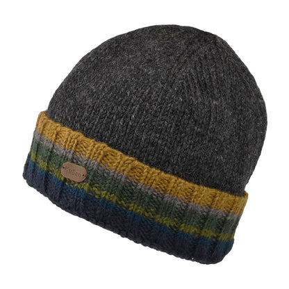 Gorro Beanie Turn Up Cuff tejido de Kusan - Antracita