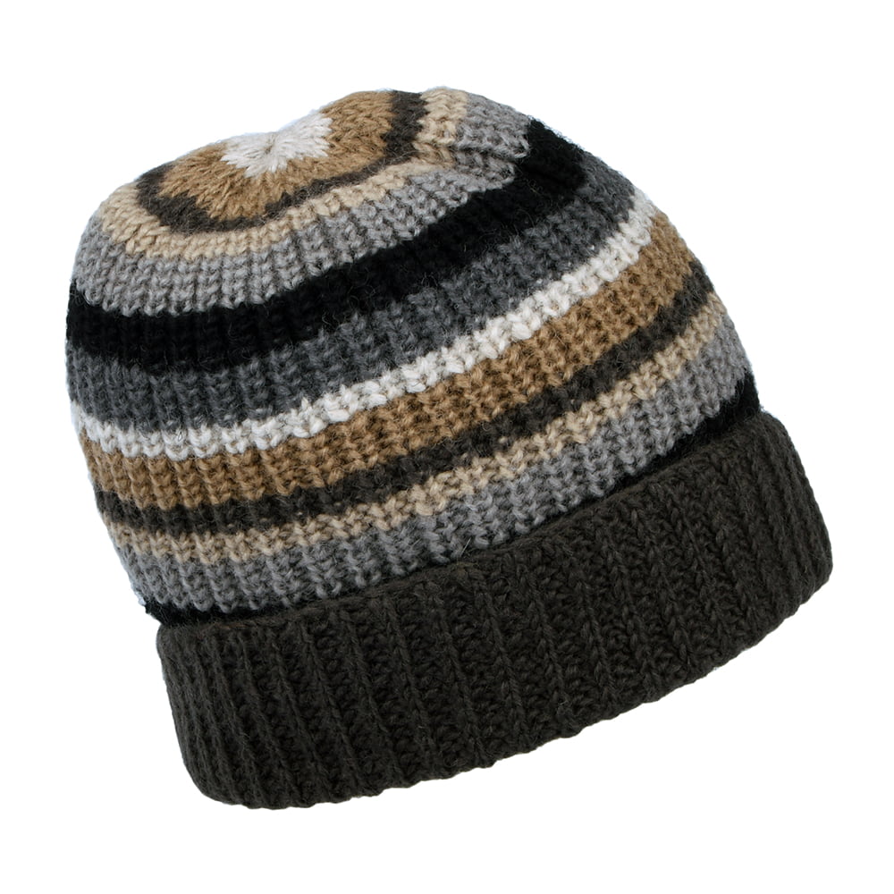 Gorro Beanie Cardi Rib con vuelta de Kusan - Antracita-Multi