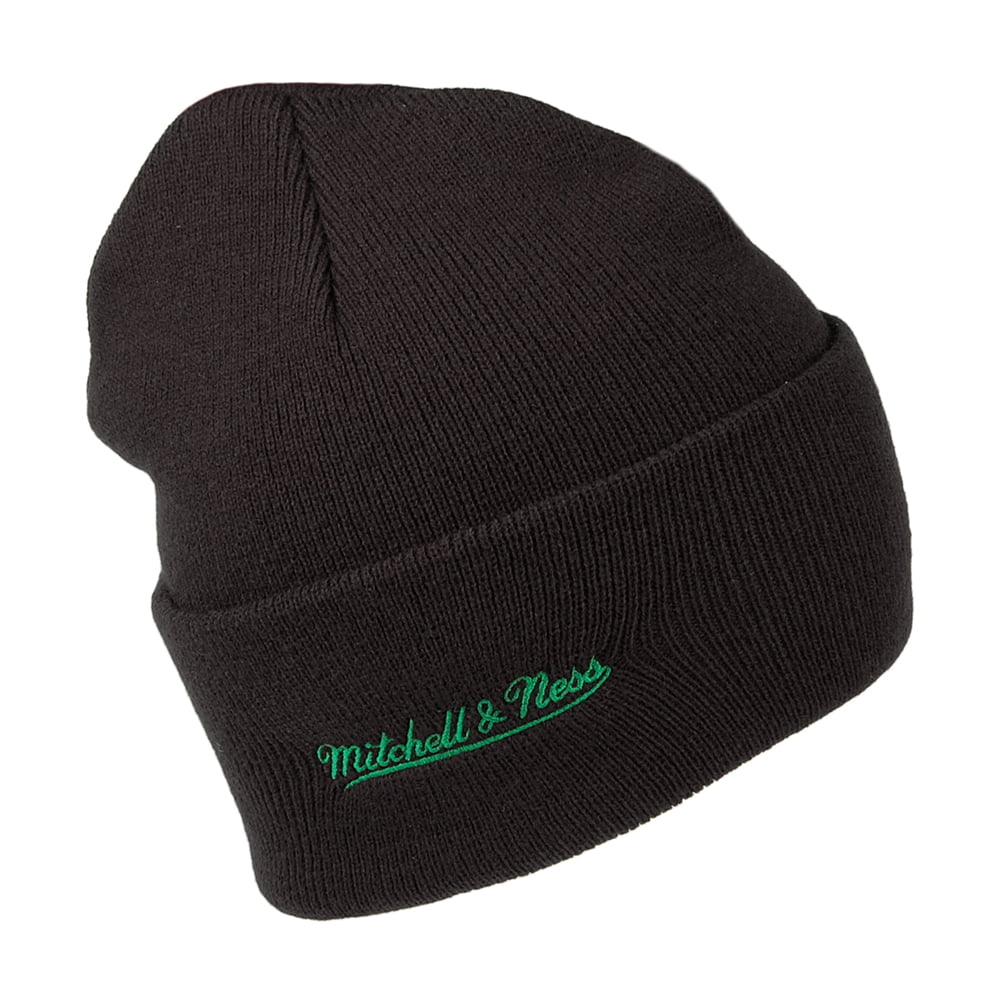 Gorro Beanie NBA Team Logo Cuff Knit Boston Celtics de Mitchell & Ness - Negro