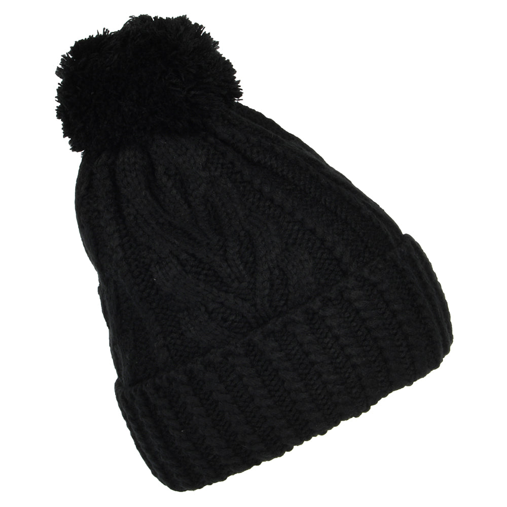 Gorro con pompón Premium de punto cable de Timberland - Negro