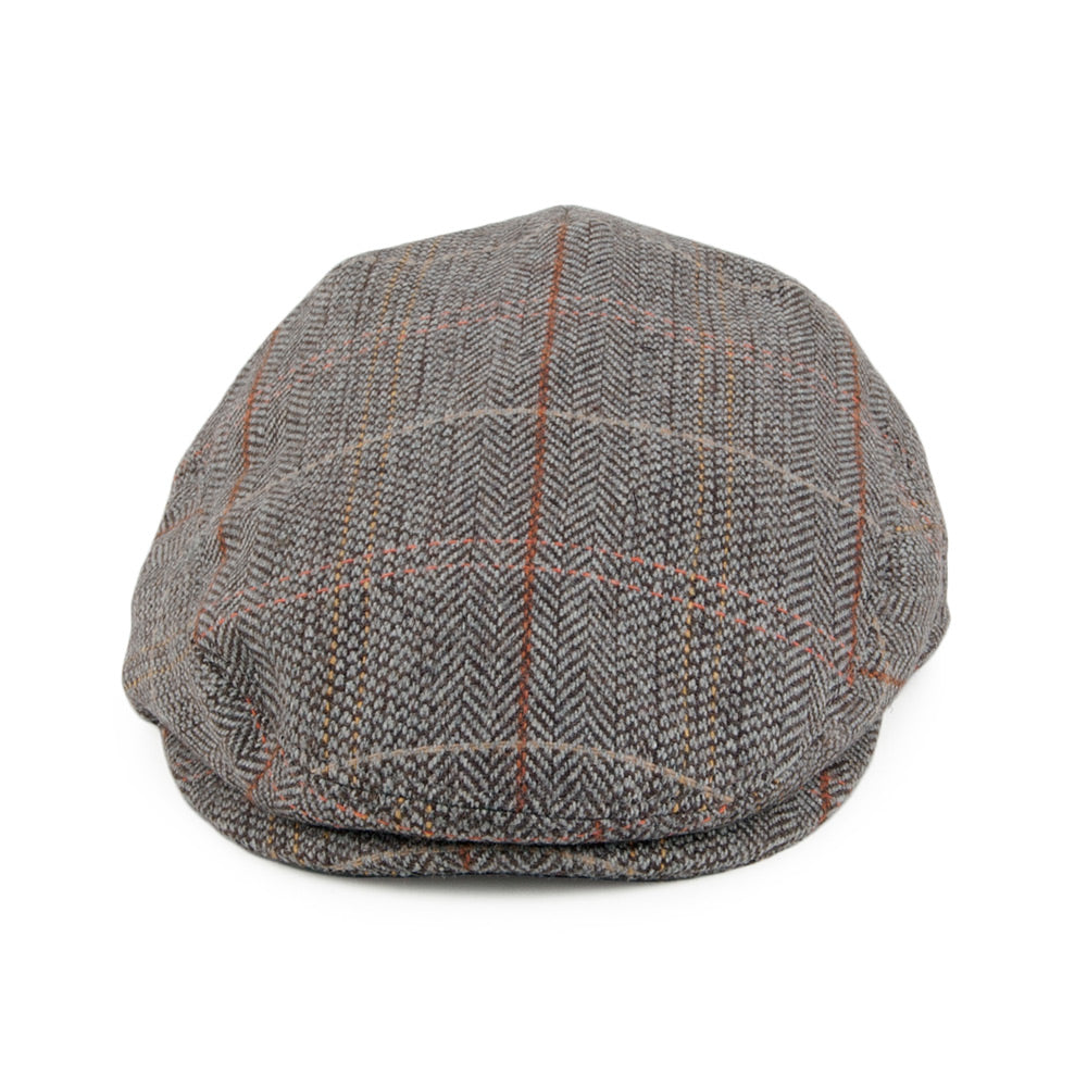 Gorra plana de bebé de Tweed de Jaxon & James - Marrón-Gris