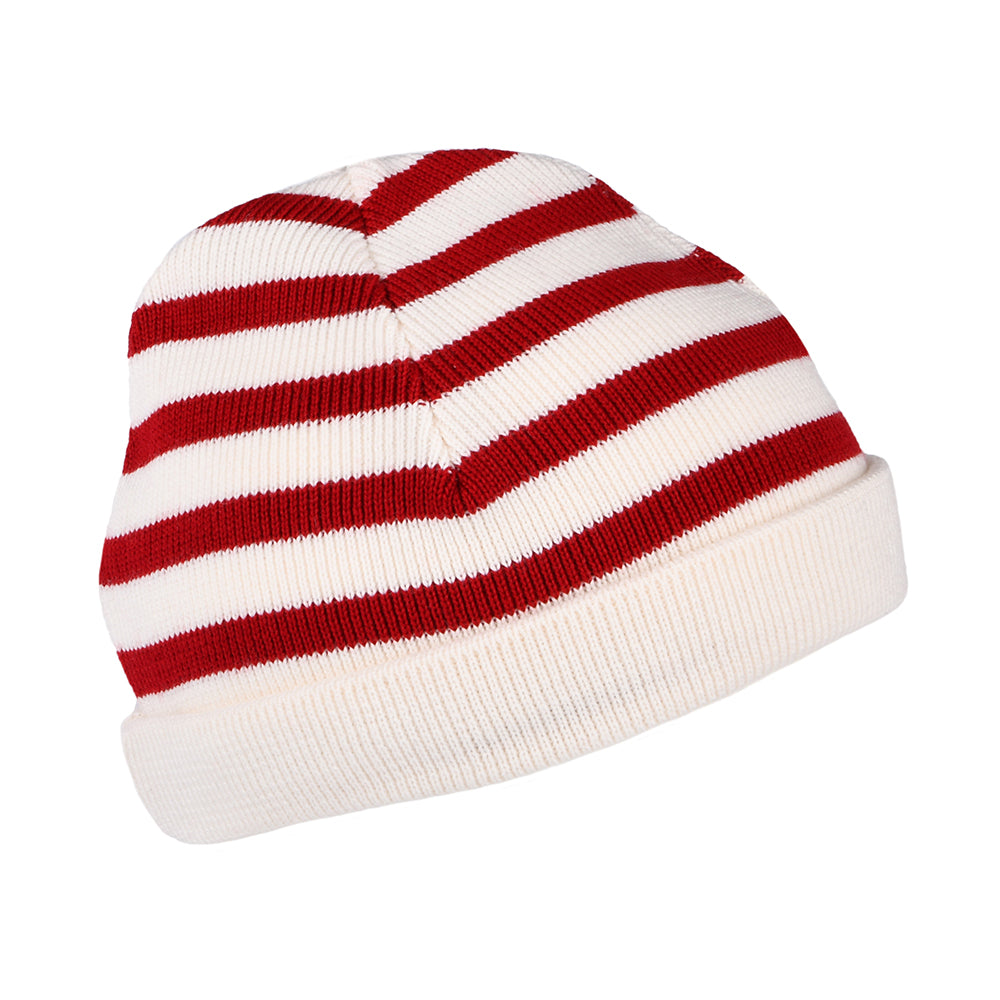 Gorro Beanie niños Lannion a rayas de Armor Lux - Natural-Rojo