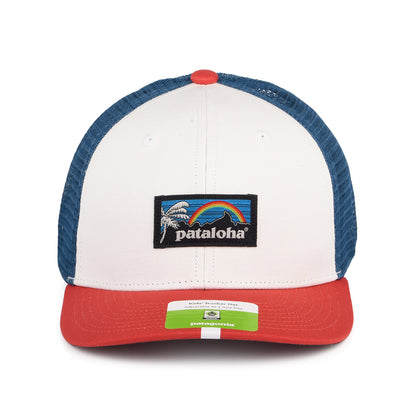 Gorra Trucker niños Patalokahi Label de algodón orgánico de Patagonia - Blanco-Rojo-Azul