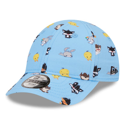 Gorra de béisbol bebé 9FORTY Looney Tunes AOP Multi Character de New Era - Azul Cielo