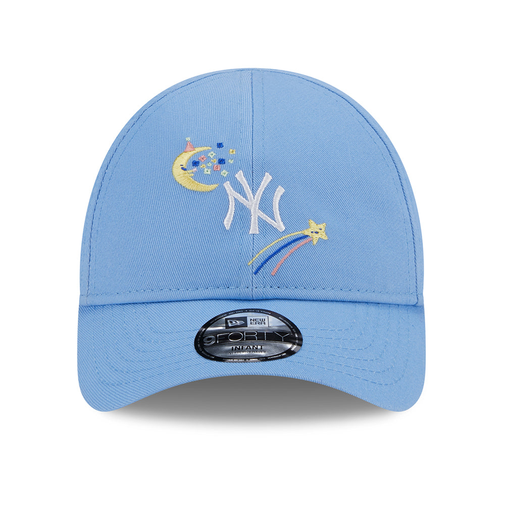 Gorra de béisbol bebé 9FORTY MLB Starry New York Yankees de New Era - Azul Cielo