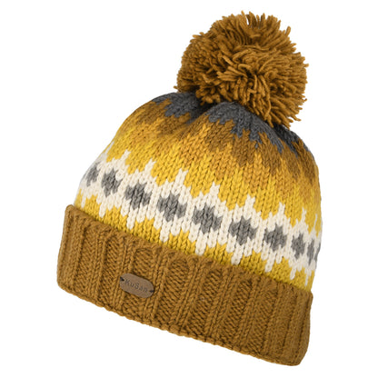 Gorro con pompón con vuelta de Kusan - Mostaza