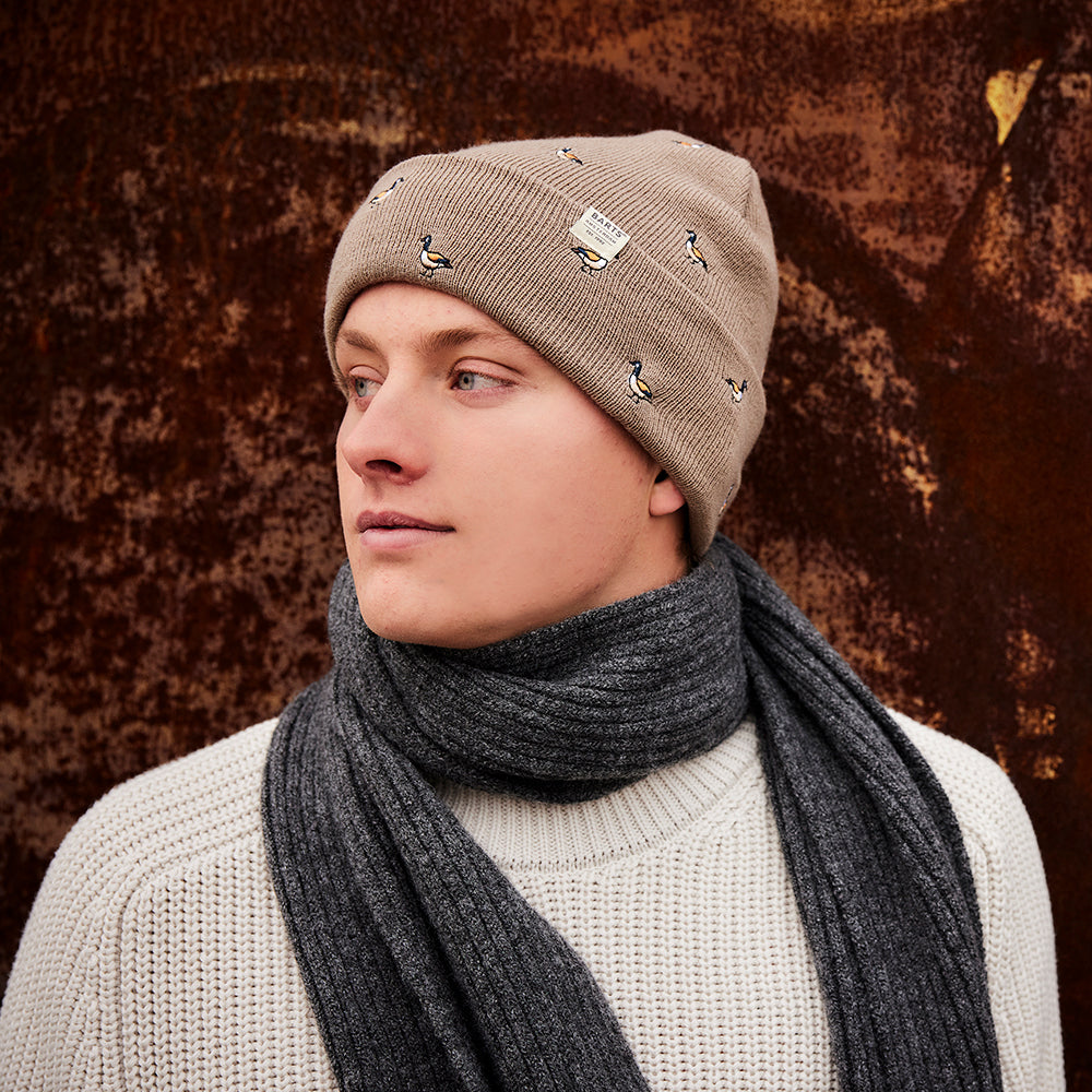 Gorro Beanie Vinson con vuelta Ganso de Barts - Gris Topo