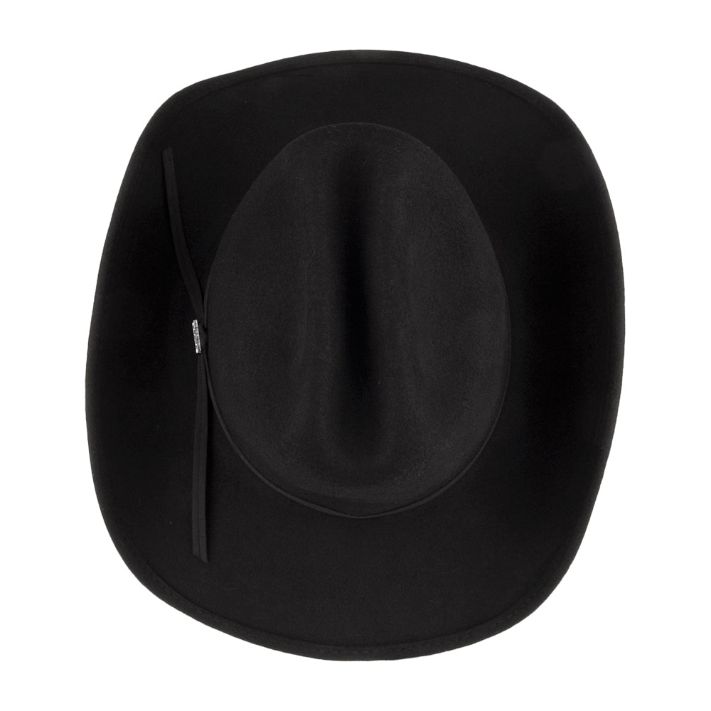 Sombrero de Cowboy del Oeste de Jaxon & James- Negro al por mayor