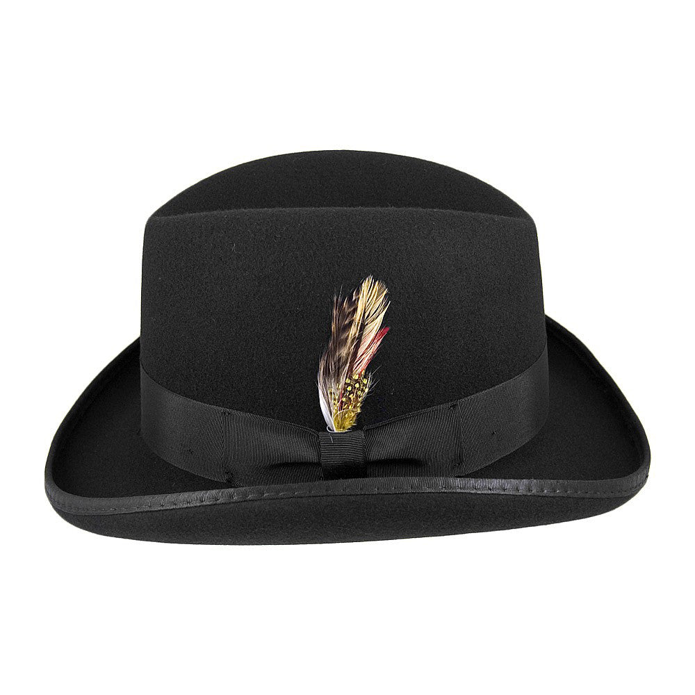 Sombrero Homburg de lana de Jaxon & James Negro al por mayor