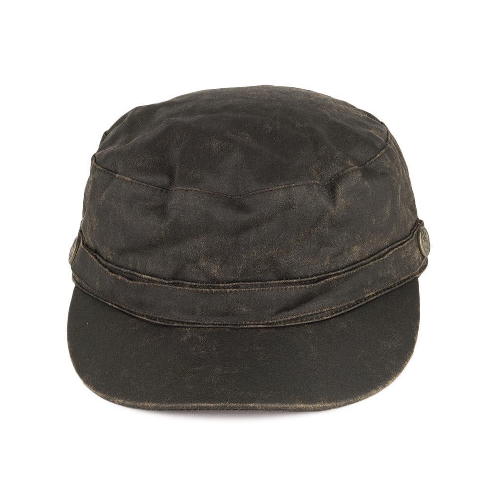 Jaxon & James Weathered Cotton Army Cap Brown al por mayor