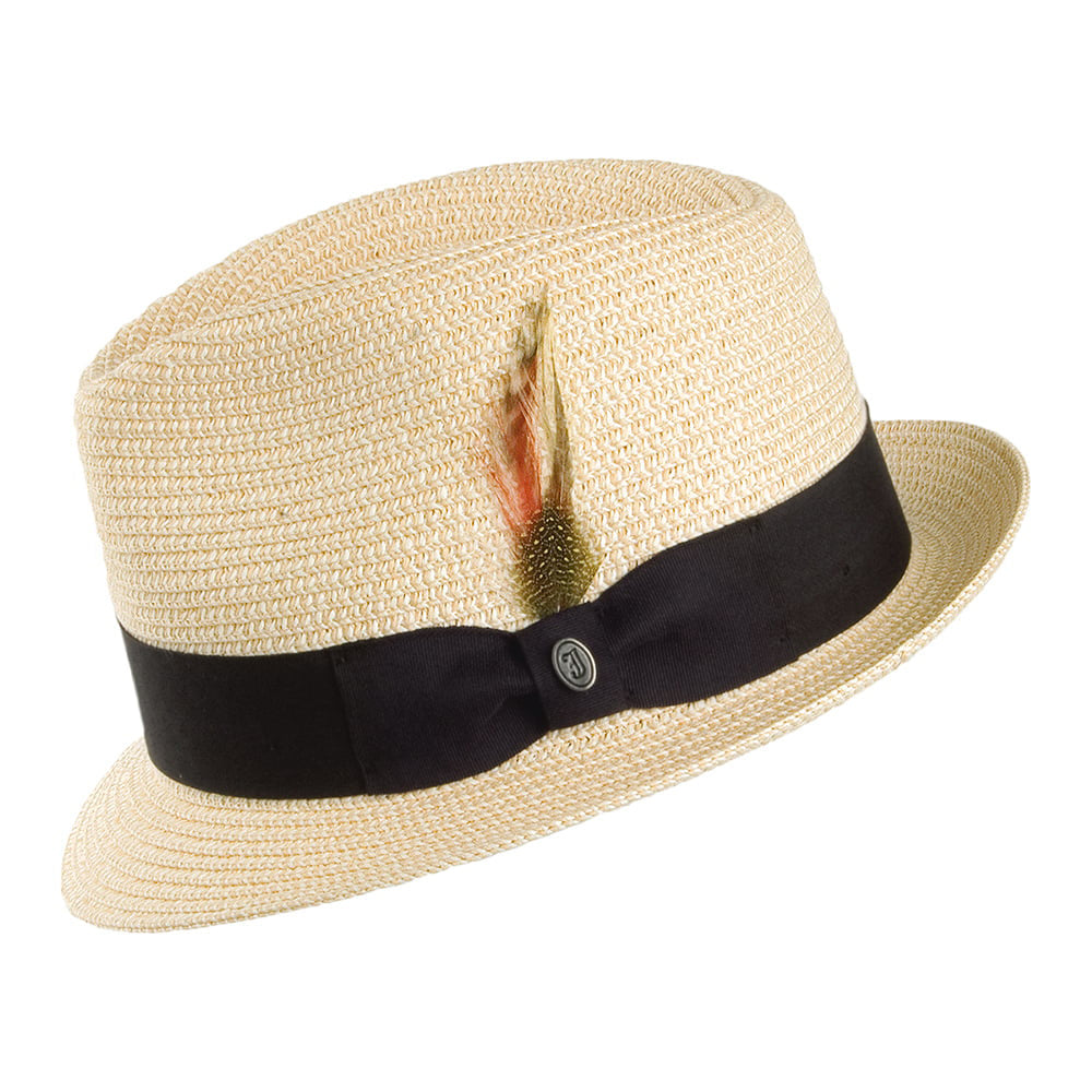 Sombrero de paja Toyo Trilby de Jaxon & James Natural al por mayor