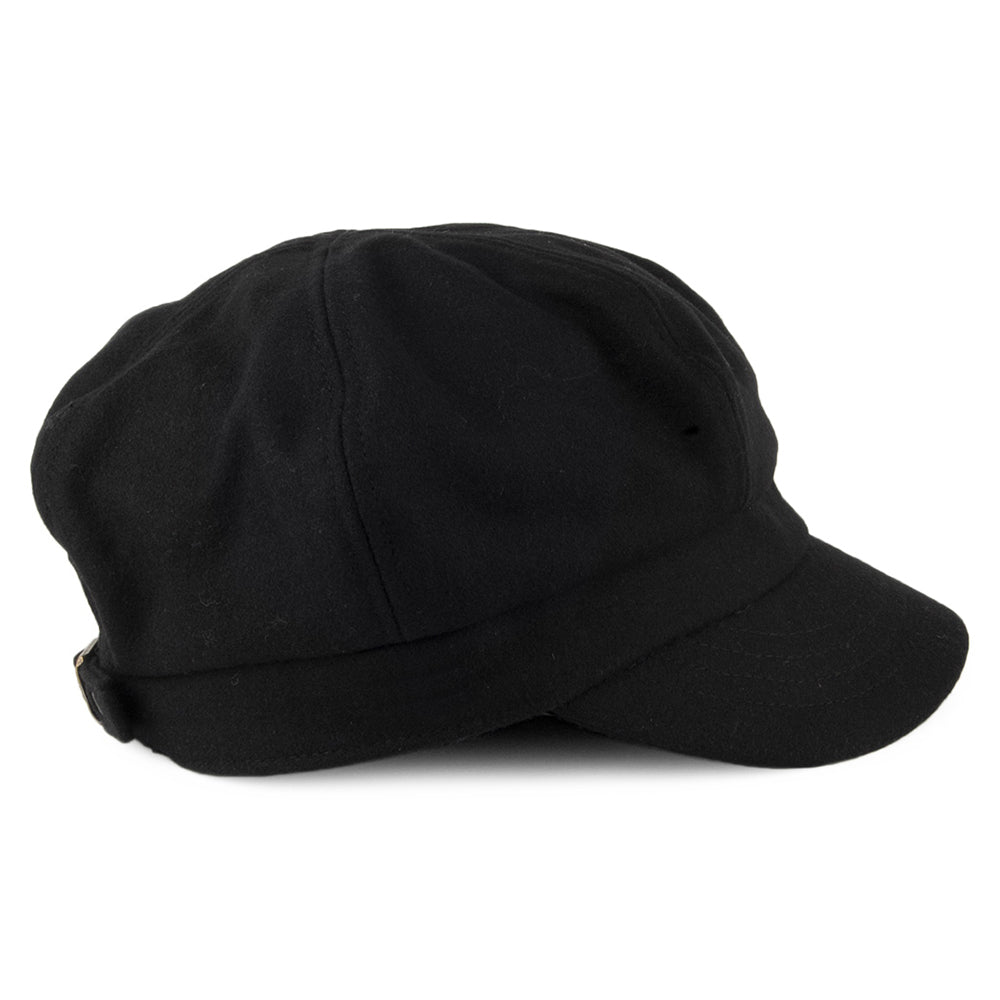 Gorra Baker Boy de mezcla de lana de sur la tête Negro al por mayor