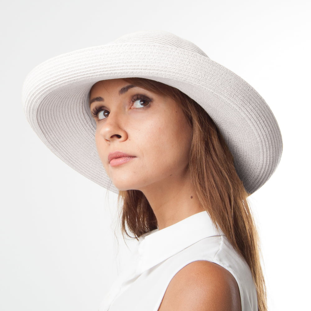 Sombrero mujer Traveller plegable de sur la tête Blanco al por mayor